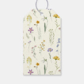 Rustiek boho wildflower baby shower cadeaulabel (Achterkant)