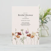 Rustiek Boho Wildflower Vrijgezellenfeest Kaart (Staand voorkant)