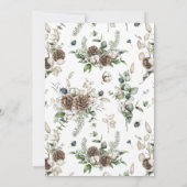 Rustiek Boho Winter groen Pinecone Vrijgezellenfee Kaart (Achterkant)