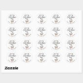 Rustiek Boho Wood Wieg Boy Baby shower Ronde Sticker (Vel)