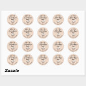 Rustiek Boho Wood Wieg Boy Baby shower Ronde Sticker (Vel)