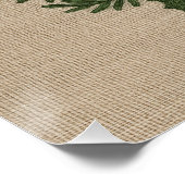 Rustiek borduurwerk Herten & Vakantie Groenen kers Perfect Poster (Hoek)