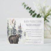 Rustiek Bos | Baby shower gissen spel Kaart (Staand voorkant)