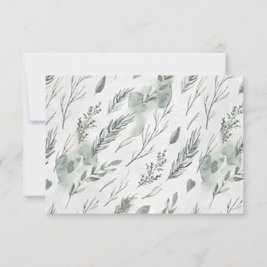 Rustiek Bos | Baby shower gissen spel Kaart (Achterkant)