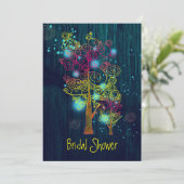 Rustiek bos blauw sprookje Vrijgezellenfeest Kaart (Staand voorkant)