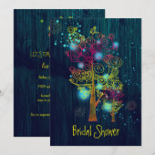 Rustiek bos blauw sprookje Vrijgezellenfeest Kaart (Voorkant / Achterkant)