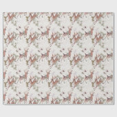 Rustiek bos bos herten botanisch cadeaupapier (Vlak)