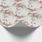 Rustiek bos bos herten botanisch cadeaupapier (Hoek)