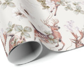 Rustiek bos bos herten botanisch cadeaupapier (Rol Hoek)