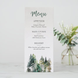 Rustiek Bos Bruiloft Menu