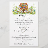 Rustiek Bos Bruiloft Menu (Voorkant)