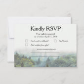 Rustiek Bos Bruiloft RSVP Kaartje (Voorkant)