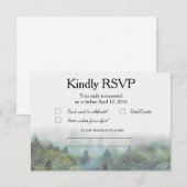 Rustiek Bos Bruiloft RSVP Kaartje (Voorkant / Achterkant)