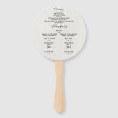 Rustiek bos buiten bos bruiloft programma handwaaier (Achterkant)