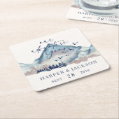 Rustiek bos dennenbos Ons avontuur begint Kartonnen Onderzetters (Schuin)