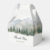 Rustiek Bos en Berg Bruiloft Bedankdoosjes (Achterkant)