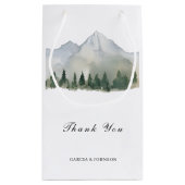 Rustiek Bos en Berg Bruiloft Klein Cadeauzakje (Achterkant)