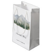 Rustiek Bos en Berg Bruiloft Klein Cadeauzakje (Achterkant Gekanteld)