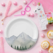 Rustiek Bos en Berg Bruiloft Papieren Bordje (Feest)