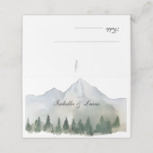 Rustiek Bos en Berg Bruiloft Plaatskaartje (Buitenkant ongevouwen)