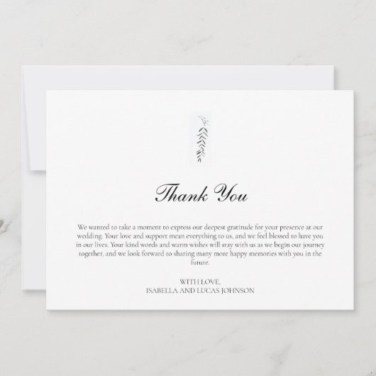 Rustiek Bos en Mountain Flat Dank u kaart (Voorkant)