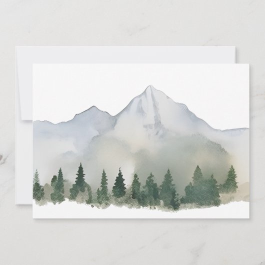 Rustiek Bos en Mountain Flat Dank u kaart (Achterkant)