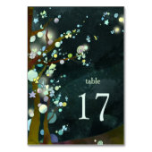 Rustiek Bos Groen Bruiloft Tafel Nummer Kaart (Voorkant)