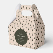 Rustiek Bos Groene Kerstbomen Cadeau van Bedankdoosjes (Voorkant Zijde)