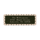 Rustiek Bos Groene Kerstbomen Retouradres Etiket (Voorkant)