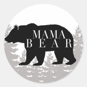 Rustiek Bos Mama Beer   BABY SHOWER Ronde Sticker