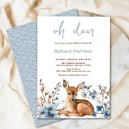 Rustiek bos Oh hert leuke baby shower uitnodiging