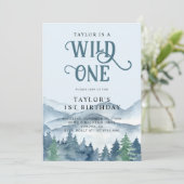 Rustiek Bos Wild Een 1e Verjaardag Kaart (Staand voorkant)