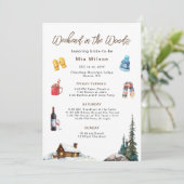 Rustiek Bos Winter Bachelorette weekend Kaart (Staand voorkant)