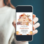 Rustiek bosdieren herfst Baby shower Kaart