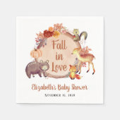 Rustiek bosdieren herfst Baby shower Servet (Voorkant)