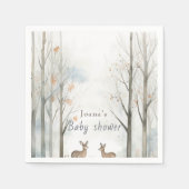 Rustiek bosgebied baby shower servet (Voorkant)