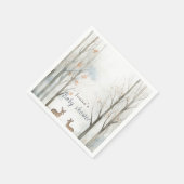 Rustiek bosgebied baby shower servet (Hoek)