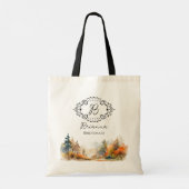 Rustiek bosgebied herfst bos bruidsmeisje tote bag (Achterkant)