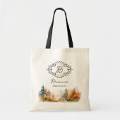 Rustiek bosgebied herfst bos bruidsmeisje tote bag (Voorkant)