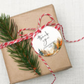 Rustiek bosgebied herfst bos Dank u Bedankjes Labels