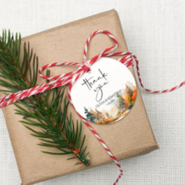 Rustiek bosgebied herfst bos Dank u Bedankjes Labels