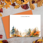 Rustiek bosgebied herfstbos notitiekaartje