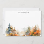Rustiek bosgebied herfstbos notitiekaartje (Voorkant)