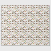 Rustiek bosrijke Waterverf bosrijk paddenstoelenbo Cadeaupapier (Vlak)