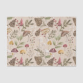 Rustiek bosrijke Waterverf bosrijk paddenstoelenbo Tissuepapier (Voorkant)