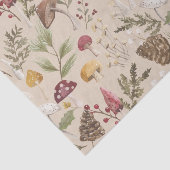 Rustiek bosrijke Waterverf bosrijk paddenstoelenbo Tissuepapier (Detail)