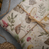 Rustiek bosrijke Waterverf bosrijk paddenstoelenbo Tissuepapier