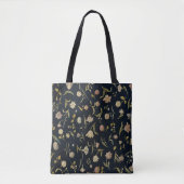 Rustiek botanisch bloemig tapijt patroon tote bag (Voorkant)