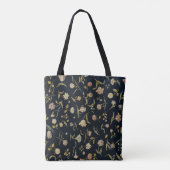 Rustiek botanisch bloemig tapijt patroon tote bag (Achterkant)