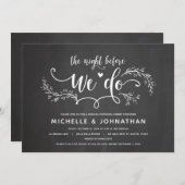 Rustiek botanisch bruiloft repetitie diner kaart (Voorkant / Achterkant)